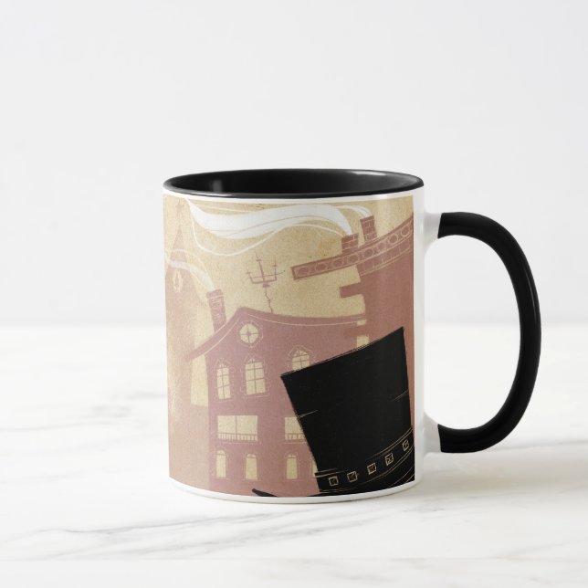4 kleine Monster - gehend durch Stadt Tasse (Rechts)