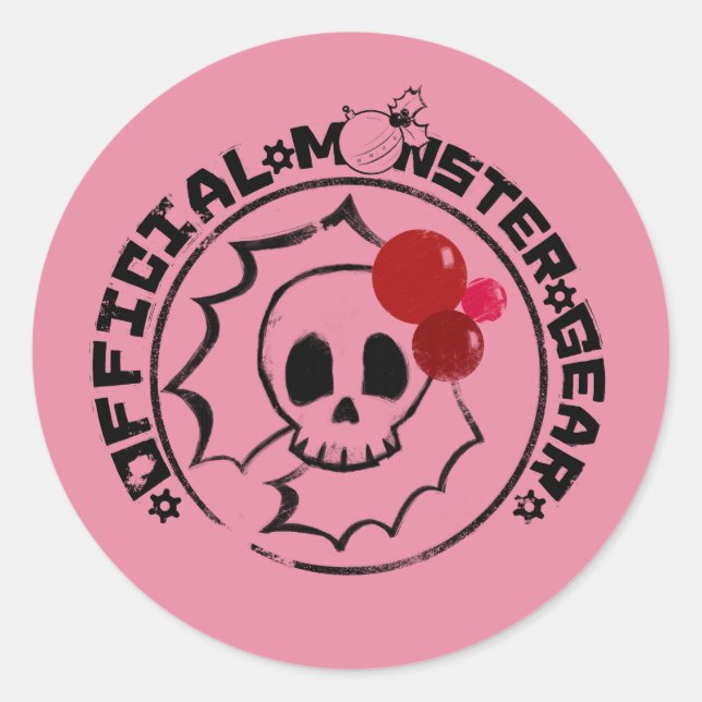 4 Kleine Monster - Nessa Holiday Logo Runder Aufkleber (Vorderseite)