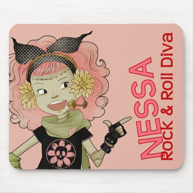 4 kleine Monster - Nessa Mousepad (Vorne)