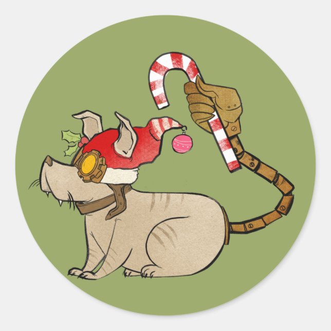 4 Kleine Monster - Tesla Holiday Logo Runder Aufkleber (Vorderseite)