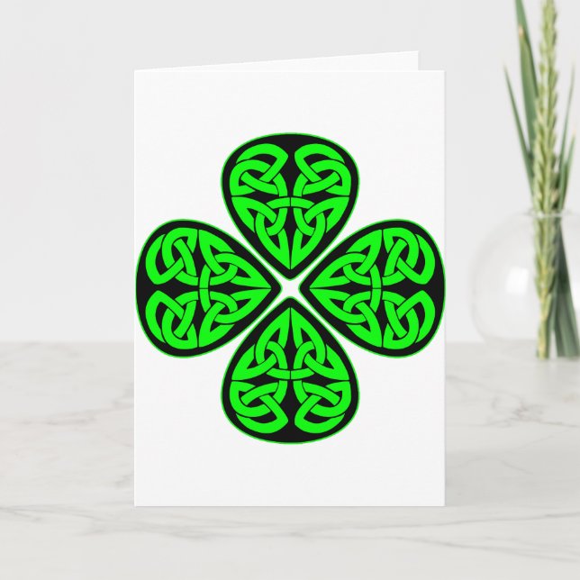 4 Leaf C Shamrock Karte (Vorderseite)