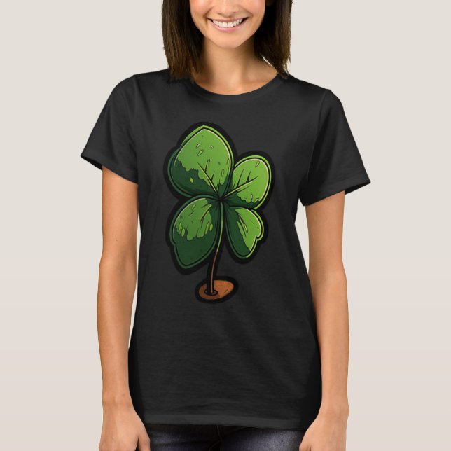 4 Leaf Clover Happt St Patrick's Day St Patrick's T-Shirt (Vorderseite)