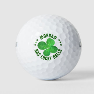 4 Leaf Clover Kleeblatt Funny Personalisiert Golfball