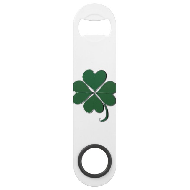 4 Leaf Clover St. Patrick's Day Speed Flaschenöffner (Vorderseite)
