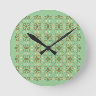 4-leaf Clovers Runde Wanduhr