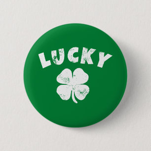 4 Leaf Lucky Clover St. Patrick's Day Button
