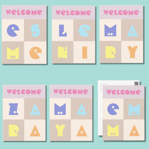 4 lettre naissance bébé carte nom fille félicitati