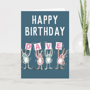 4 Lettre Nom Bonne carte d'anniversaire