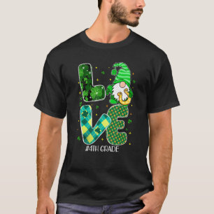 4. Liebe Gnome Kleeblatt Irish Teacher St Pat T-Shirt