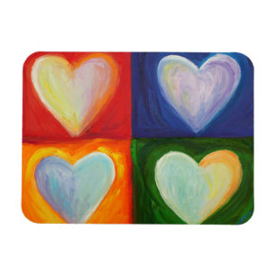 4 Liebe Herz Kunst Inspiration Kühlschrankmagnet Magnet