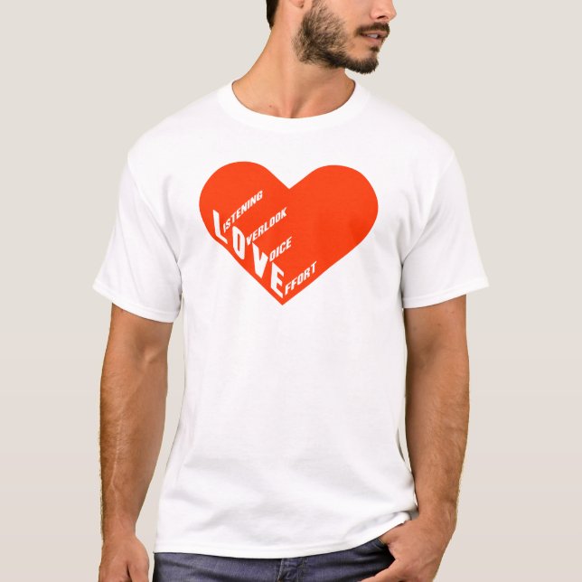 4 Liebe T-Shirt (Vorderseite)