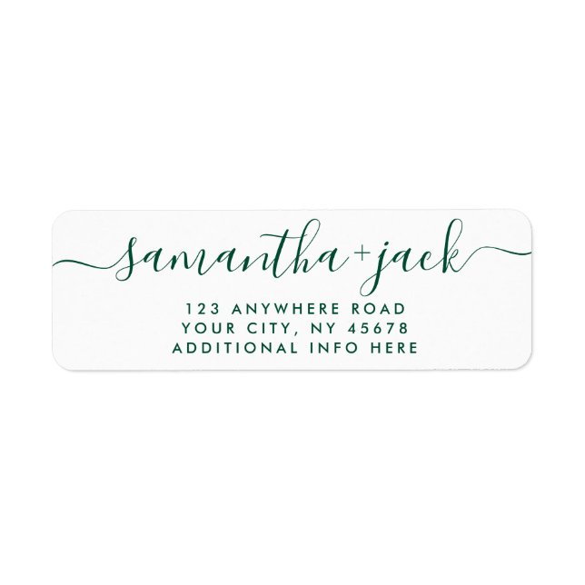 4 LINES Modern Wedding Stylish Return Address (Vorne)