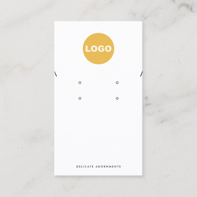 4 Logo-Holder für vier Stühle mit Fußklammer Visitenkarte (Vorderseite)