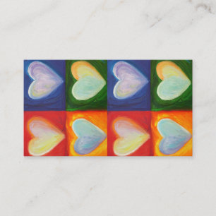 4 Love Hearts Art Business Card Visitenkarte