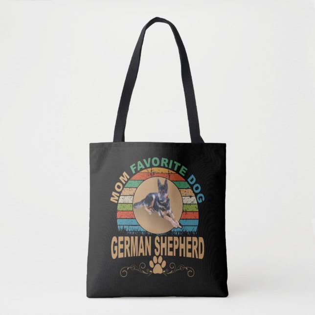 4 Mamas Lieblingshund Deutscher Schäferhund Tasche (Vorderseite)