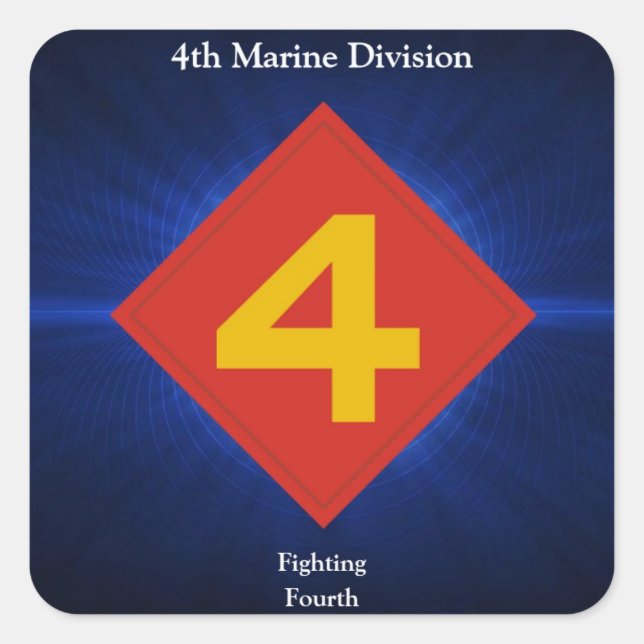 4. März Div Quadratischer Aufkleber (Vorderseite)