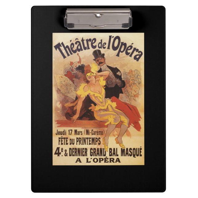 4. Maskenball am Theater de L'Opera Klemmbrett (Vorderseite)