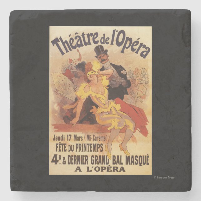 4. Maskenball am Theater de L'Opera Steinuntersetzer (Vorderseite)