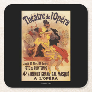 4. Maskenball im Theatre de l'Opera Rechteckiger Pappuntersetzer