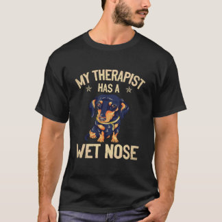 4 Mein Therapeut Hat Eine Nasse Nase - Dachshund L T-Shirt