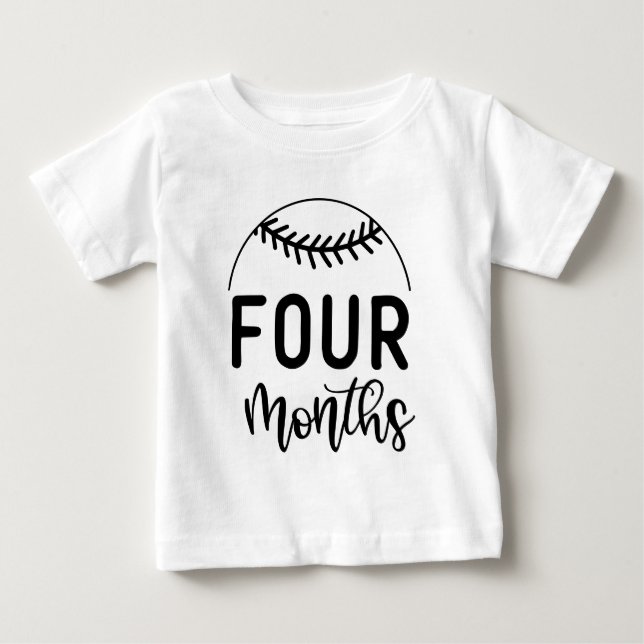 4 Monate Baseball Baby Milestone - T-shirt (Vorderseite)