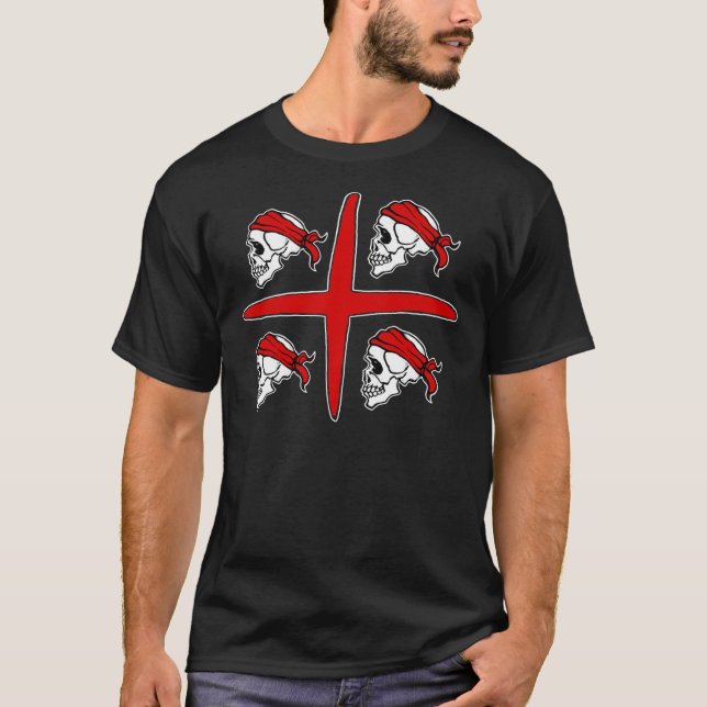 4 MORI CAGLIARI SARDEGNA LOGO 4 TESCHI Classic T-S T-Shirt (Vorderseite)