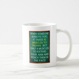 4 Muskeln um Lustig zu Boxen Tasse