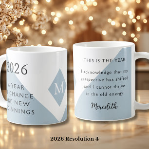 4. Neujahrsvorsatz für 2026 Jahr des Wandels Kaffeetasse