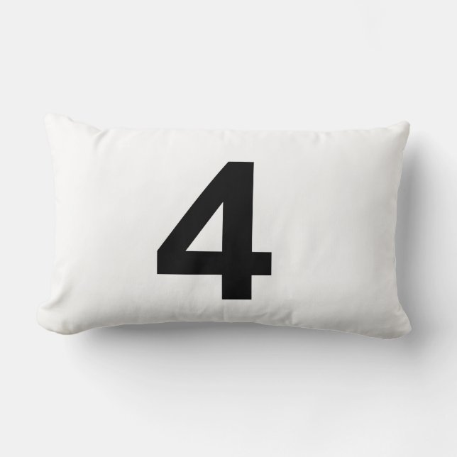 4 - Nummer vier Lendenkissen (Vorderseite)