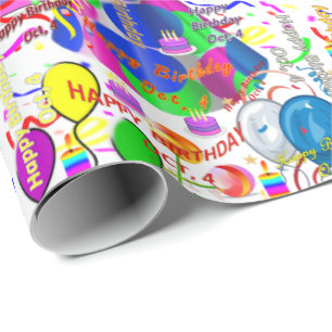 4. Oktober Geschenkpapier