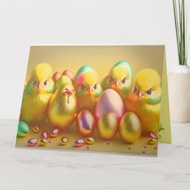 4 Osterhühnerkollektion Karte (Vorderseite)