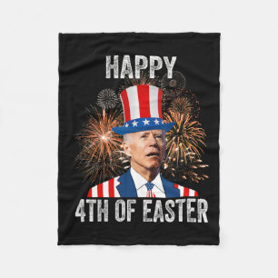 4. Ostern Spaß am 4. Juli Anti Joe Biden Fleecedecke