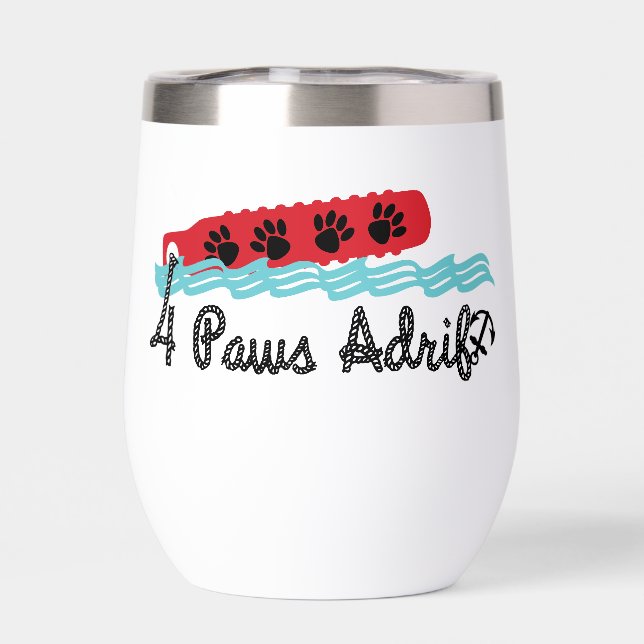 4 Paws Adrift Leben ist kurz. Genieße deinen Hund! (Rückseite)