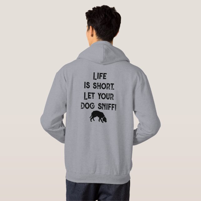 4 Paws Adrift Leben ist kurz. Lass deinen Hund Sni Hoodie (Schwarz voll)