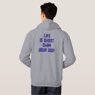 4 Paws Adrift Leben ist kurz. Schwimm deinen Hund! Hoodie