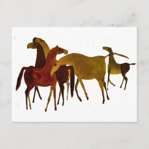 4-PFERDE POSTKARTE