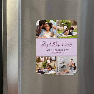 4 Photo Collage Fête des Mères Magnet cadeau