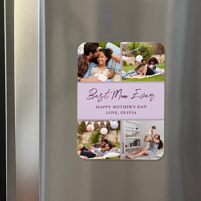 4 Photo Collage Fête des Mères Magnet cadeau (Créateur téléchargé)