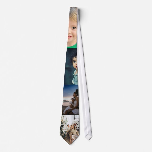 4 Photo Collage Personalized Krawatte (Vorderseite)