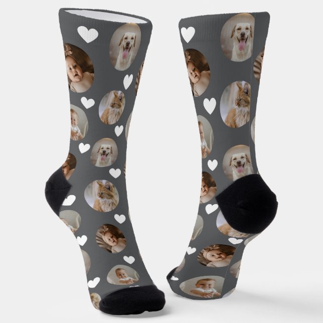 4 Photo Collage Template Make Your Own Fun Socken (Gewinkelt)