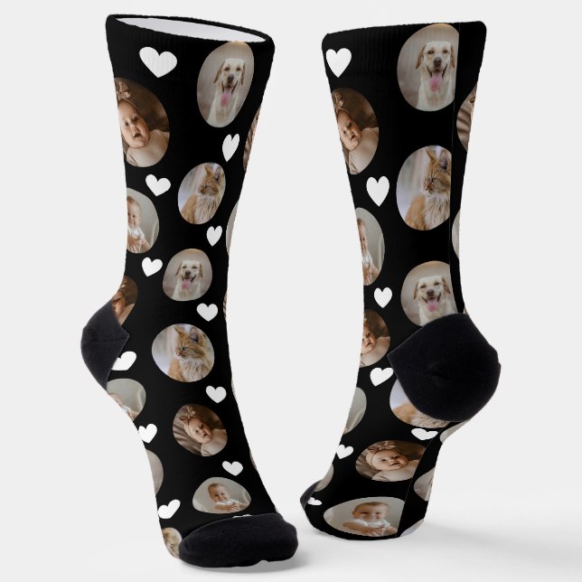 4 Photo Collage Template Make Your Own Fun Socken (Gewinkelt)