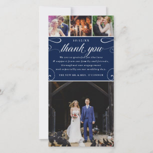 4 Photo couleur personnalisée Merci Mariage photo