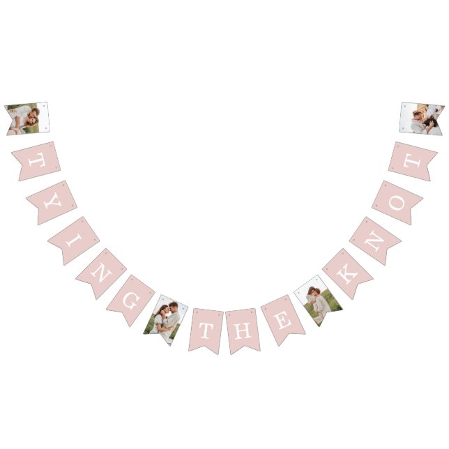 4 Photo Party Blush Pink Bung drapeaux (Tout)