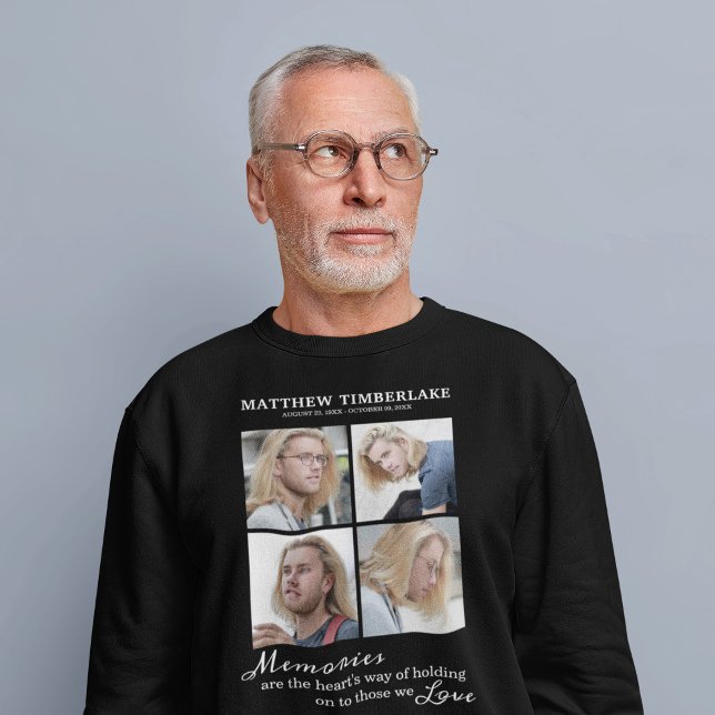 4 Picture Memorial Beerdigung Sweatshirt (Von Creator hochgeladen)