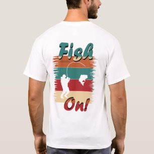 4 Poisson Rustique Sur T-Shirt Personnalisé NOM Pê