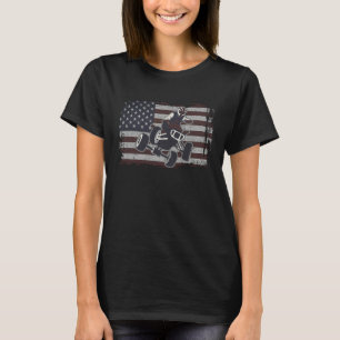 4-Rad-ATV-Quad-Rennfahrer USA Amerikanische Flagge T-Shirt