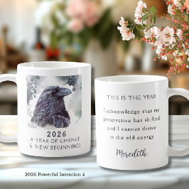 4. Raven 2026 Year of Change Powerful Intention Kaffeetasse