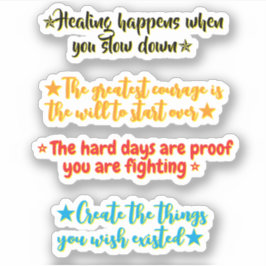 4 Recovery Quotes | Motivational & Inspirational Aufkleber