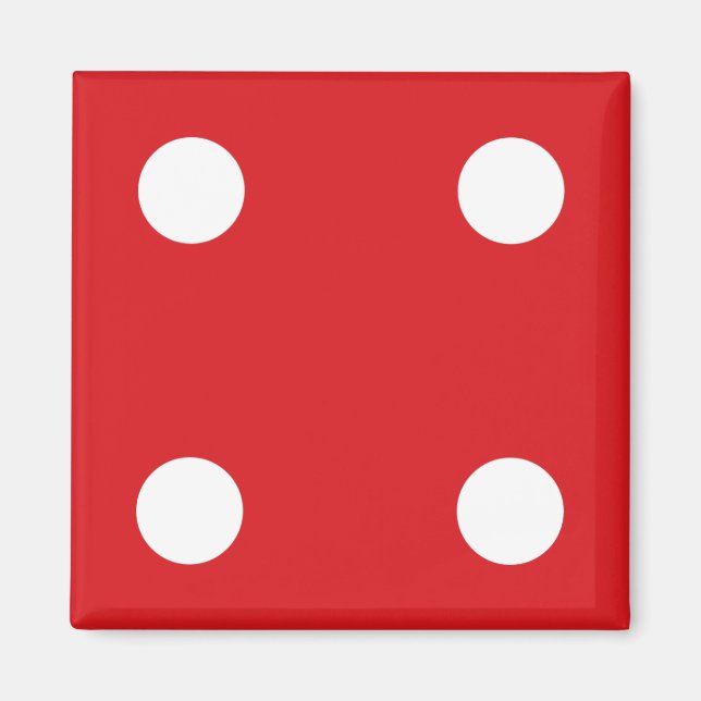 4 Red Dice Magnet (Vorne)
