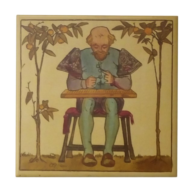 #4 Repro Copeland Medieval Minstrels Music Theme Fliese (Vorderseite)